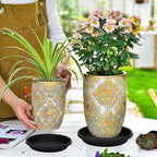 NIMYAU 2 Pack Large Plant Saucer 20 Inch, Extra-Large Deep Plant Trays for Pots, Plant Drip Trays, Plant Water Catcher Tray for Plants, Plastic Plant Saucers for Indoors no Holes - Image 3