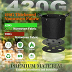 5 Pack 7 Gallon Self-Watering Grow Bags with Reservoir and Support Rings - Image 7