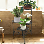 NAKUPE Plant Stand Indoor Outdoor, 4 Tier Metal Corner Flower Shelf, Black - Image 6
