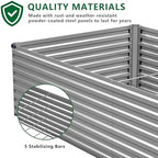 DIIYIV Galvanized Raised Garden Bed Kit Outdoor Patio,6x3x2ft Large Rectangular Metal Planter Boxes,Deep Root Box Planter for Gardening,Vegetables,Flowers,Herbs-Silver - Image 4
