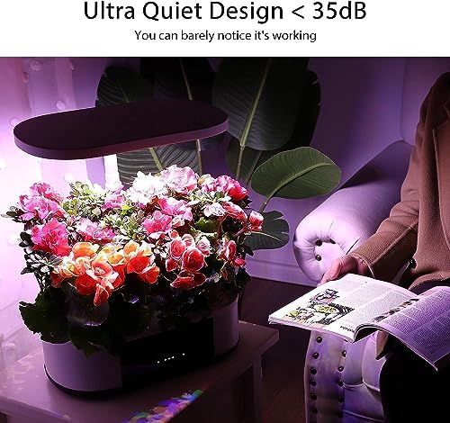 12 Pods Hydroponics Growing System, SXYCMY Indoor Garden Hydroponics Kit with 128 Lamp Beads 24W Full Spectrum Grow Lights in 5 Colors, Up to 16" Adjustable Height for Home Gardening, Auto Timer - Image 5
