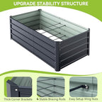 Ohuhu 6x3x1.5 FT Metal Raised Garden Bed Outdoor, Heavy Duty Planter Box - Image 5