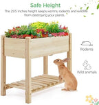 Yaheetech 34" Raised Garden Bed with Legs, Wooden Planter Box, 2Pcs - Image 6