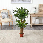 Nearly Natural 4 ft Artificial Corn Stalk Dracaena Real-Touch Floor Plant - Image 4