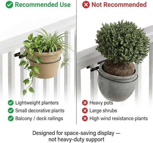 No-Drill 6“ Railing Plant Holder Stainless Steel 6in 4-Pack - Image 5