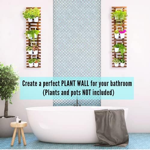 ShopLaLa Wooden Wall Planter (120cm, 2 Pack) Wooden Hanging Flower Plants - Image 5
