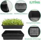Soil Blocking Trays 15x12inch Mesh Tray 10 Pack Seed Starter Tray Mesh Bottom Trays for Soil Blocks, Seedling, Microgreen, Wheatgrass - Image 4