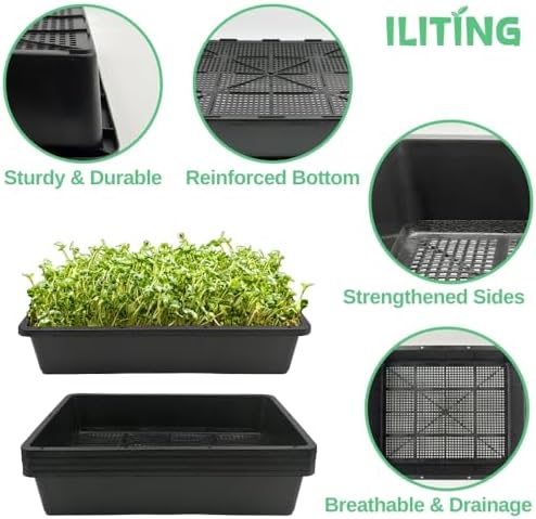 Soil Blocking Trays 15x12inch Mesh Tray 10 Pack Seed Starter Tray Mesh Bottom Trays for Soil Blocks, Seedling, Microgreen, Wheatgrass - Image 4