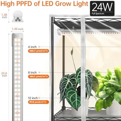 Bstrip 5-Tier Indoor Greenhouse with Grow Light, 35.4x13.8x71in - Image 4