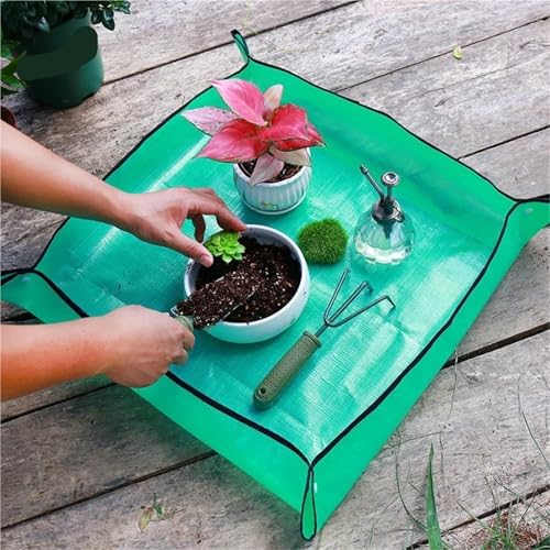2 PCS Planting Mat Gardening Potting Pad Foldable Plant Transplanting Waterproof Mats Accessories for Patio - Image 7