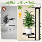 iDavosic.ly 3 Tier Plant Stand Indoor Outdoor, Tiered Corner Shelf, Black - Image 5