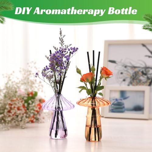Mushroom Glass Propagation Terrarium Vases for Plants Set Colored of 10 - Image 5