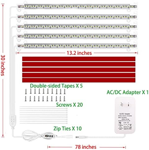 Grow Light Strip - Full Spectrum LED Grow Lights for Indoor Plants, Auto On/Off Timer, 5 Pack (240 LEDs, 10 Dimmable Levels) - Image 6