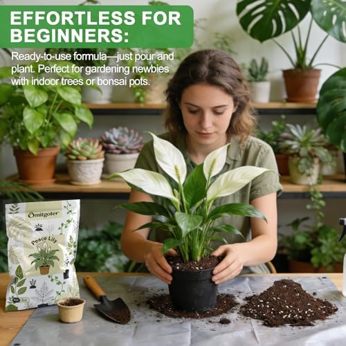 Premium Peace Lily Potting Soil 10qt– All Natural, Well-Draining & Breathable Soil for Peace Lily & Indoor Plants - Image 6