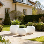 Large Round Planter,Planters for Indoor Plants & Outdoor,Durable Plastic Material Sphere Planter with Drainage Hole & Rubber Plug Weather Resistant,Plant Pot - Image 6