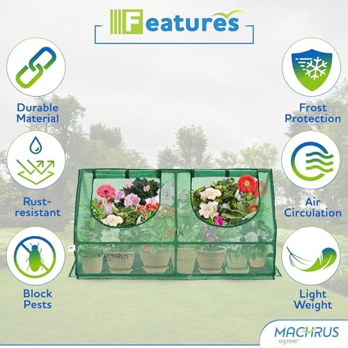 Compact Garden Cloche, Mini Greenhouse, Seed Starter Plant Protector, Indoor and Outdoor Use, Portable Growing Dome for Herbs, Flowers, Vegetables, Green Cover - Image 3
