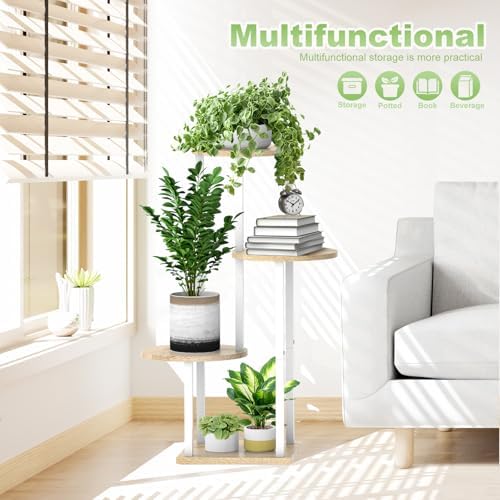 4 Tier Plant Stand Indoor Corner Tall Shelf for Multiple Plants - Image 6