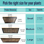 LaLaGreen Garden Wall Planter (16 in, 4 Pack) Black Window Box with Liner - Image 3