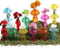 13 Pcs Glass Mushroom Vase Propagation Station with Hydroponic Plant and Artificial Fake Moss 6 Colored Plant Vase Table Centerpiece Decor for Forest Birthday Wedding Party Decoration (Bright Color) by Acellegic