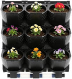 9 Pockets Greenstalk Vertical Planter, Wall Mounted Vertical Planter(Black) by Unknown