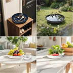 Ceramic Plant Saucer Tray 9 10 11 Inch Blue, 11.3" OD x9.7 ID x1.8 Deep| Round Sturdy Heavy Duty Glazed Bevel Planter Drip Flower pots with Catch Basin for Indoor Outdoor Plants - Image 6