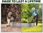 Galvanized Raised Garden Beds Outdoor 4×2×1 ft with Seed & Seedling Spacer Tool Kit // Tool-Free Metal Garden Box & Square Foot Gardening Seed Template for Organized Vegetable & Fruit Planting - Image 5