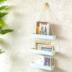 LaLaGreen Boho Wall Planter (16 in, 3 Tier) White Succulent Herb Garden - Image 6