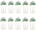 Gold Metal Cube Vase Stand for Wedding Centerpieces, 31.5in Tall, 10 Pcs by CreatedforWeddingsandHome