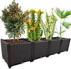 Large Planters for Outdoor Plants Rectangular Raised Garden Bed Elevated Planter Boxes Patio Balcony Deck for Planting Flowers, Vegetables, Tomatoes, and Herbs by TDDSS