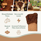 Coco Coir 650gm Bricks (6-Pack) - Organic Coco Coir for Plants & Gardening - OMRI-Listed Cocopeat for Garden Soil, Seed Starter Soil, & Mulch - Coconut Coir Bricks - Coconut Fiber Potting Mix - Image 2