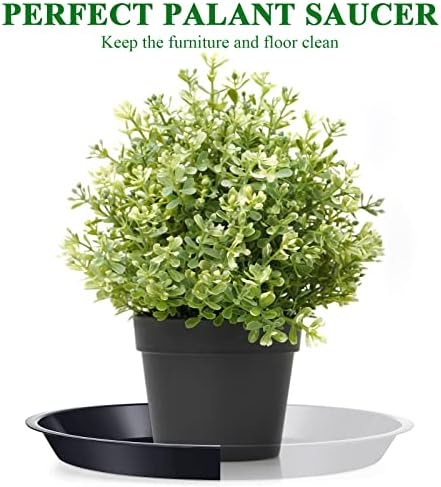 Sawysine 30 Pack Plastic Plant Saucer Round Drip Trays Black Flower Pot Saucers Thick Plant Dish Sturdy Water Tray Heavy Drainage Potted Container for Indoor Outdoor Garden (12 Inches) - Image 4