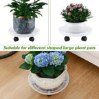 8 Packs Plant Caddy with Wheels 11.8" Plastic Rolling Plant Stands Heavy-duty Plant Dolly with Casters Indoor Outdoor Wheeled Plant Roller Base Large Planter Saucers Plant Mover - Image 7