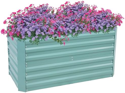 Sunnydaze Rectangle Galvanized Raised Garden Bed for Vegetables & Flowers by SunnydazeDecor