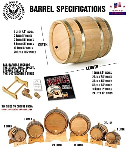 Personalized 1 Liter Oak Aging Barrel with Stand, Bung, and Spigot - Age Wine, Cocktails, Bourbon, Whiskey, Beer and More! Laser Engraved Bistro Design (B314) - Image 5