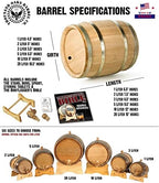 Personalized 3 Liter Charred American Oak Aging Barrel With Stand, B314 - Image 5