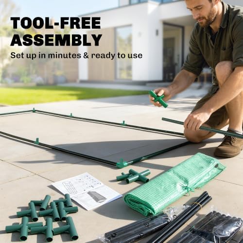 Outsunny 9' x 3' x 3' Mini Greenhouse Portable with Zippered Doors Green - Image 5