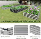 2PCS 6x3x1ft Galvanized Raised Garden Bed Kit,Metal Planter Box for Vegetables,Flowers,Herbs Durable Rust-Resistant Patio Gardening Beds,Silver - Image 6