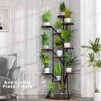 LATIBELL V-Shaped Tiered Corner Plant Stand with Grow Lights, Black, 63" - Image 5