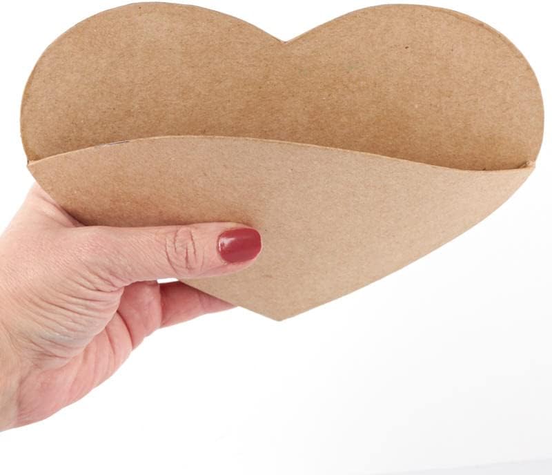 Pack of 6 Paper Mache Heart Wall Pockets: DIY Heart-Shaped Vase Containers by Factory Direct Craft for Valentine's Day Craft Projects or Decorations - Image 4