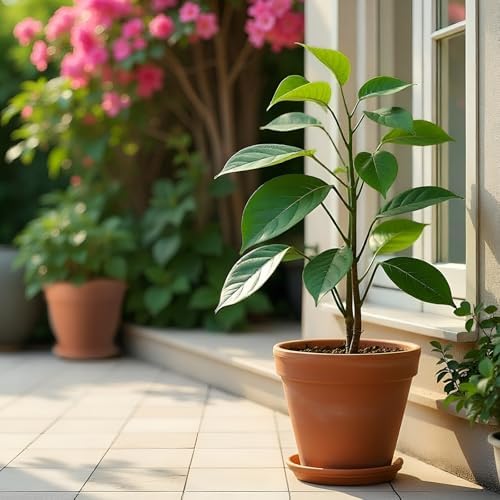 Maxdot 2 Pack 10 Inch Large Terracotta Pots with Saucer Terra Cotta Pots - Image 6