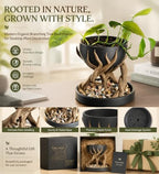 Modern Organic Branching Tree Root Planter for Desktop Plant Decoration - Image 3