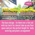 LaLaGreen Fence Wall Planter (24 in, 2 Pack) White Coco Liner Trough Box - Image 6