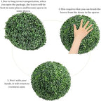 Artificial Plant Topiary Ball 15in, Faux Boxwood Balls, Boxwood Balls Outdoor, All-Year Green Faux Plant Decorative Balls for Backyard, Balcony,Garden, Wedding and Home DéCor - Image 7