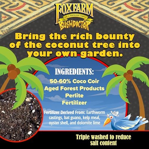 FoxFarm Bush Doctor Coco Loco Potting Mix, 2cu ft (Pack of 4) - Extends Your Watering Schedule, Triple-Washed to Reduce Salt Content - Perfect for Cultivating Vigorous Plants - Image 4