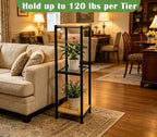 Dipion 3 Tier Pedestal Stand,40 Inch Tall Plant Stand Indoor,Yellow Oak - Image 4