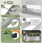 Galvanized Raised Garden Bed Outdoor- 6x2x1.4FT Planter Box, Green - Image 4