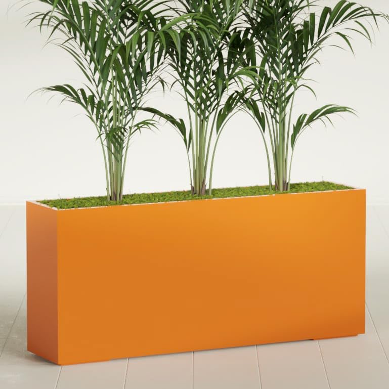 Greenline Alice Tall Rectangular Fiberglass Planter, Outdoor Planter Box - Image 2