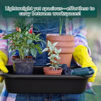 Vesici 3 Pcs Garden Tidy Trays Potting Tray for Seeding Growing, Black - Image 2