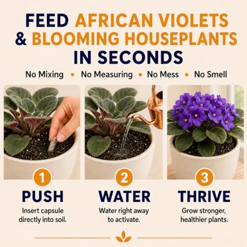 Earth Pods® Organic African Violet Fertilizer Spikes for Indoor Blooms - Image 2