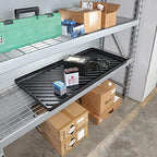 PIG Containment Tray - Rim to Rim Dimensions 49.25" L x 25.25" W x 2" H - Interior Bottom Dimensions 48" L x 24" W- 9 gal. Sump Capacity - PAK124-BK - Image 3